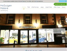 Tablet Screenshot of mcguiganmotors.com